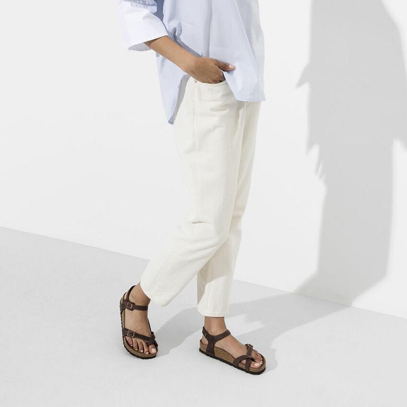Birkenstock Taormina Oiled Lær Sandaler Dame Kaffe | NO 184AHK